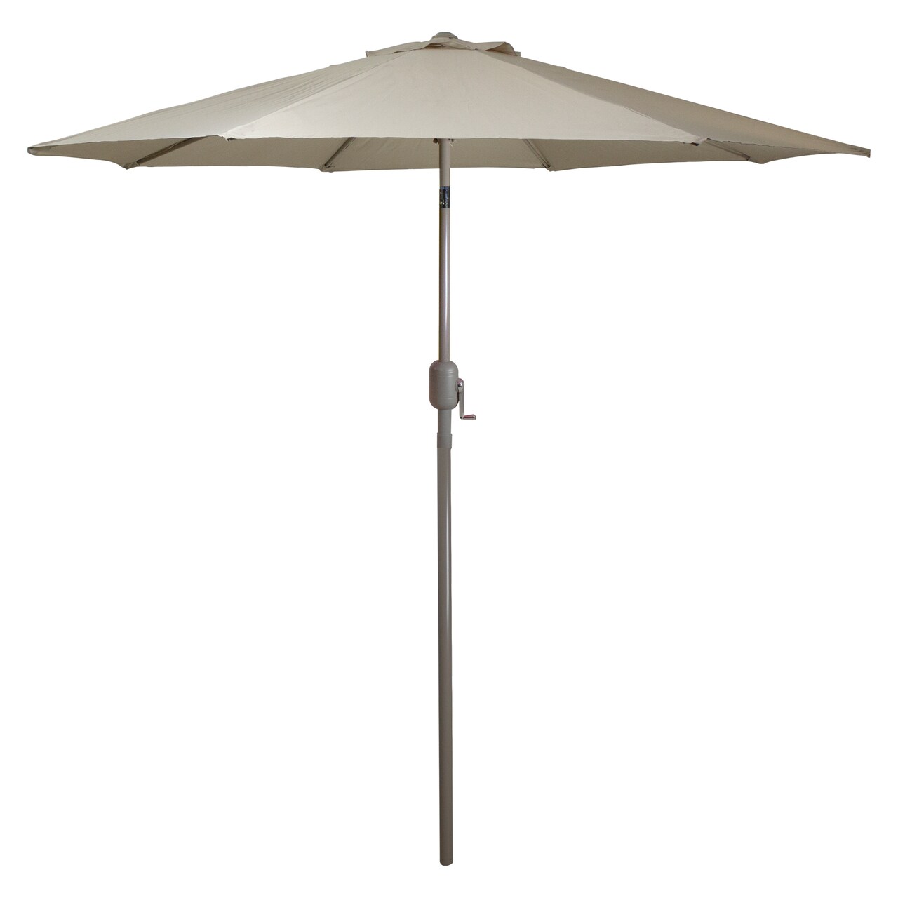 Northlight 9ft Outdoor Patio Market Umbrella with Hand Crank and Tilt, Taupe